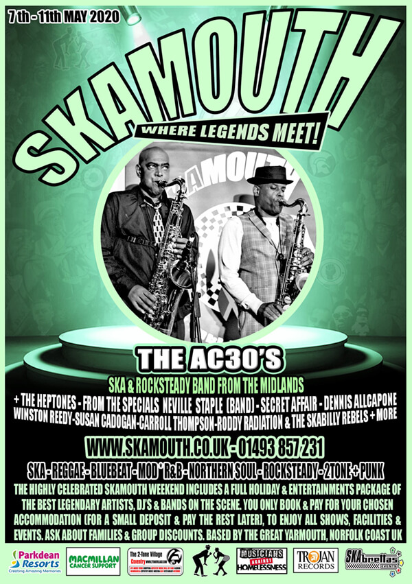 AC30's Skamouth May 2020 poster