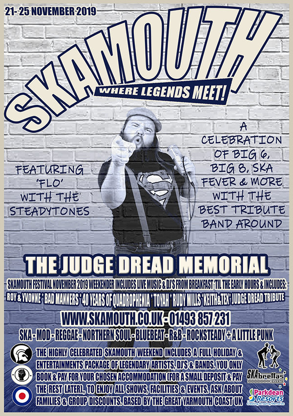  JUDGE DREAD MEMORIAL Skamouth November 2019 poster 